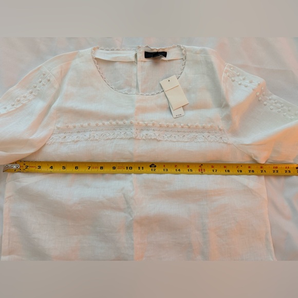 BRAND NEW J CREW white linen blouse women’s size 12 - Picture 13 of 13